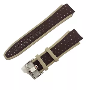 Jacques Lemans Brown/Beige Leather Watch Strap 1-1378 Genuine Leather - Picture 1 of 4