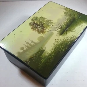 MEDIUM RECT Russische Lackbox 5 1/2" x 3 1/2" x 1 3/4" - Bild 1 von 13