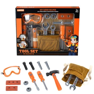 38Pcs Kids Tool Set Pretend Play Construction Toy Tools for Toddlers w/ Bag - Picture 1 of 9