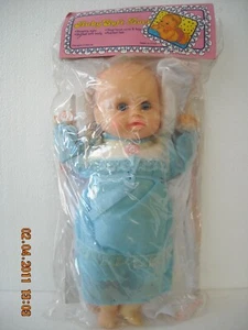 BEBE' BAMBOLOTTO CM 40 BIBERON CON LENZUOLINO ANNI '80 - Imagen 1 de 1