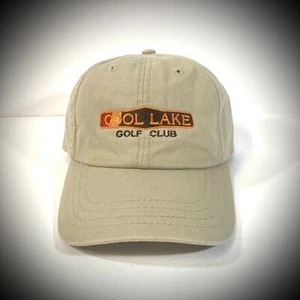 Nuevo COOL LAKE GOLF CLUB SOMBRERO caqui papá gorra ajuste relajado Líbano Indiana hombres/mujeres - Imagen 1 de 7