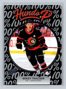 2021-22 Upper Deck S1 #HP-8 Brady Tkachuk -Hundo P-Ottawa Senators - Picture 1 of 2