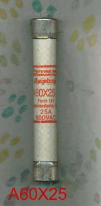 GOULD SHAWMUT A60X25-1 FUSIBLE A60X 25 600 VOLTIOS 25 AMPERIOS - Imagen 1 de 2