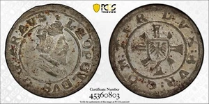 (1625-1632) Hall Austria Silver 1 Kreuzer PCGS MS62 Very Nice Top Pop 1/0 2634 - Picture 1 of 5