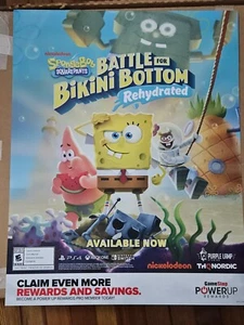 SPONGEBOB BATTLE FOR BIKINI BOTTOM REHYDRATED PROMO Display Poster 22"×28" - Picture 1 of 2