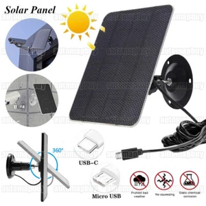 10W 5V 360 Solarpanel USB+Typ-C wasserdicht für Überwachungskamera mit 3m Kabel - Bild 1 von 18