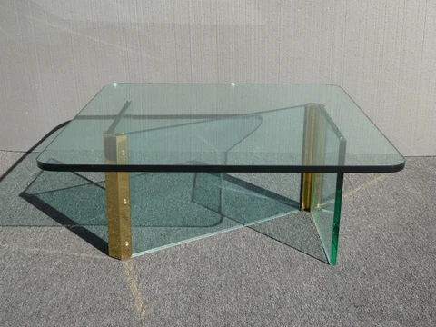 Vintage Mid Century Modern Leon Rosen for Pace Z Shaped Coffee Table ~ Square Cover