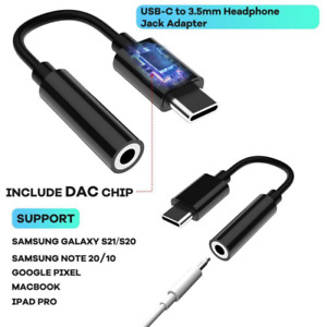 Headphone Adapter Jack Samsung Galaxy S20 FE S21 + USB Type C To 3.5mm Audio AUX