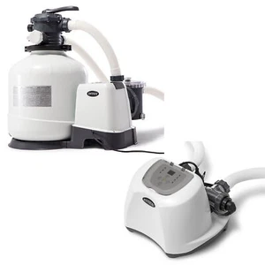 Intex 3000 GPH Sand Filter Pump and Saltwater System for Above Ground Pools - Picture 1 of 12