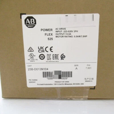 Original Allen Bradley 25B-D013N104 PowerFlex 525 AC Drive 15-HP, 3-PH, Series A - Image 1 of 4