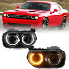 2PCS For 2015-2022 Dodge Challenger HID/Xenon Projector Headlights Headlampd
