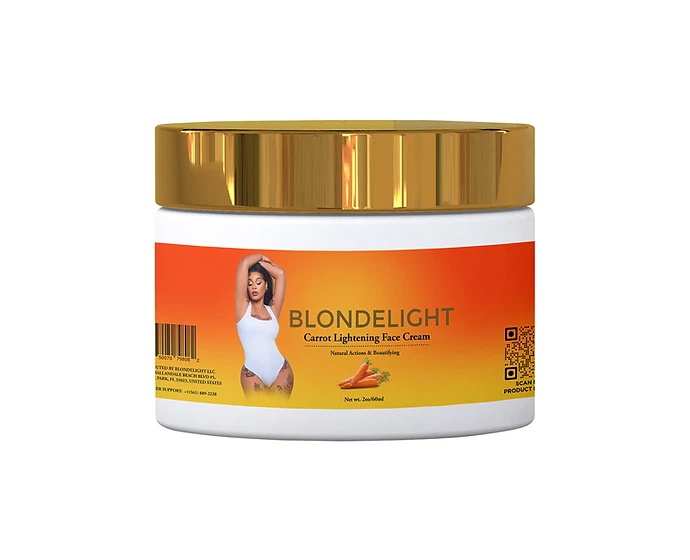 Blondelight морковный крем для лица 2 унц аргановое масло витамин B3 антивозрастной увлажняющий крем - Изображение 1 из 4