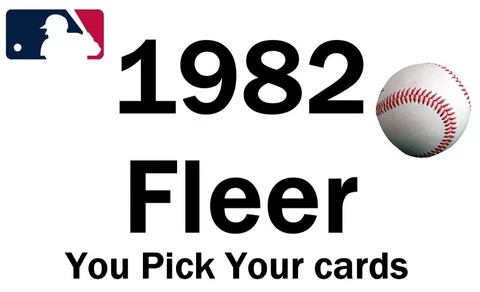 You Pick Your Cards ⚾ 1982 Fleer 386-660 ⚾ Baseball Set Builder card ⚾ Cover