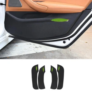 Black Leather Inner Door Anti-Kick Panel Cover Trim For BMW 5 Series G30 2018-22 - Bild 1 von 7