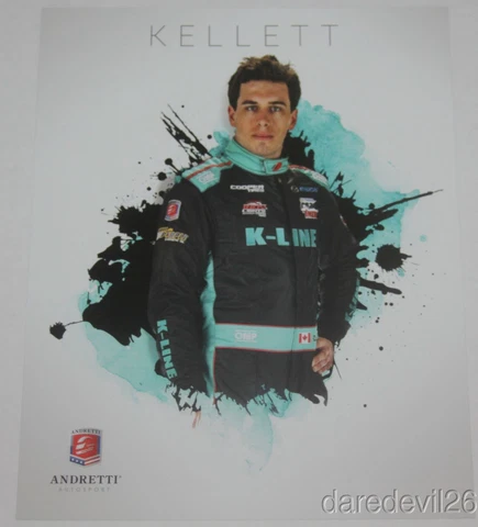 2016 Dalton Kellett K-Line "2nd issued" Mazda Dallara Indy Lights postcard Cover