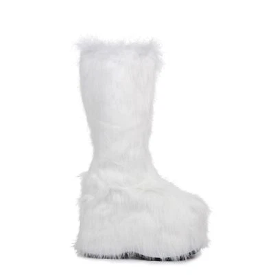 5" Baby Pink Fur Monster Platform GoGo Dancer Rave EDC Festival Boots Woman Size - Image 1 of 3