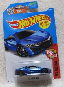 HOT WHEELS 2016 HW THEN AND NOW '17 BLUE ACURA NSX 8/10 - Picture 1 of 3