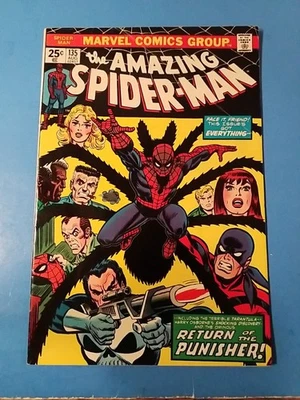 Amazing Spider-Man 135 Marvel Comics 1974 XX-108 Mid Grade 3rd Punisher  - Image 1 of 4