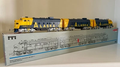 Marklin Digital 3663 HO EMD F7 A-B-A ALASKA diesel engine - Image 1 of 4