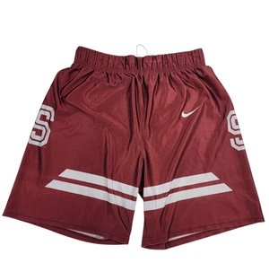 Vintage Nike Stanford Cardinal Basketball Shorts Mens Large Red Made in USA - Picture 1 of 6
