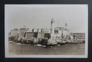 CARIBBEAN B&W Post Card "EL MORRO 1845 LIGHTHOUSE" WORLDWIDE FREE SHIP - Bild 1 von 2