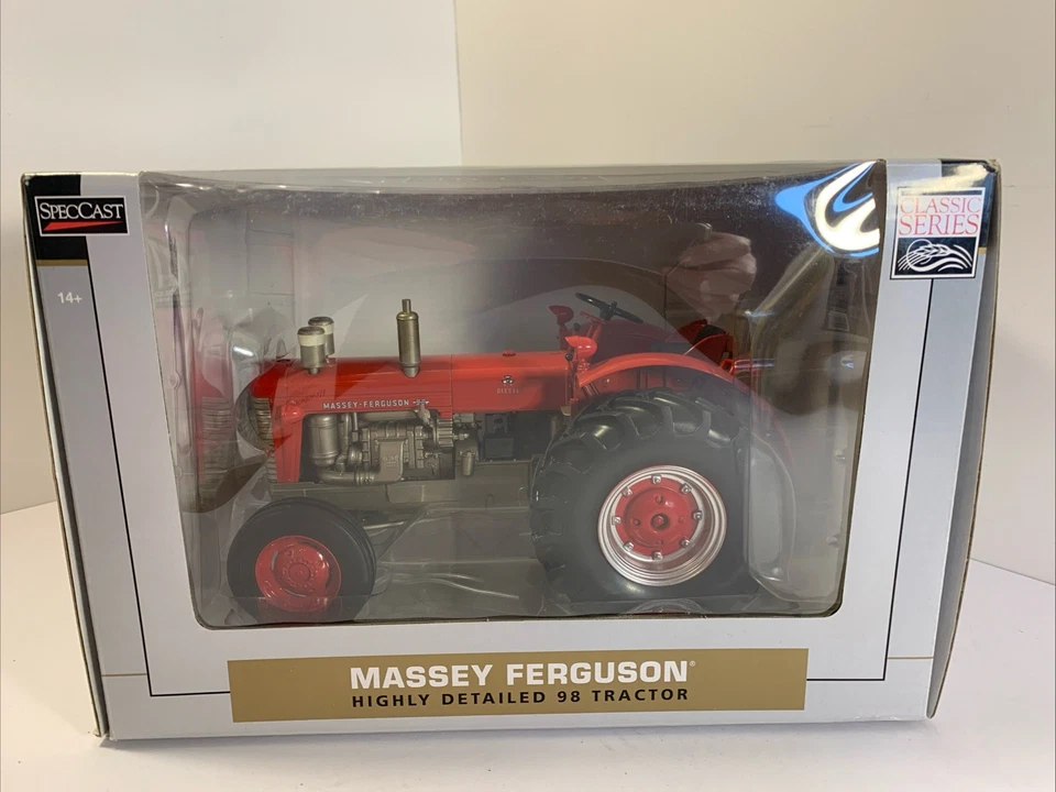 MASSEY FERGUSON 98 DIESEL TRACTOR RED 1/16 DIECAST MODEL BY SPECCAST SCT913 - Image 1 of 4