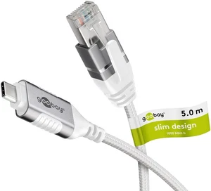 Goobay USB-C 3.1 to RJ45 Ethernet CAT 6 Cable Slim/Adapter Cable/Stable Wired In - Photo 1/10