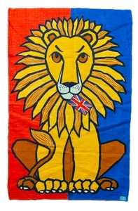 MWT Vintage Leinen ULSTER Geschirrtuch Wandbild UK Löwe Flagge Symbole Union Jack - Bild 1 von 5