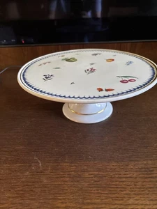 Richard Ginori Cake Stand Italian Fruits Pedestal Florence Italy 10" Vintage - Picture 1 of 8
