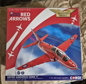 CORGI BAE HAWK T1 RAF RED ARROWS AA36015 NMIB - Picture 1 of 2