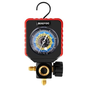 Single Manifold Gauge, HVAC Refrigerants AC Gauges Pressure Gauge for R22/R32/R4 - Picture 1 of 7