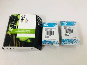 Genuine HP 65 Black + 65 Tri-color Ink Cartridges Sealed Exp 02/26 Open Box - Picture 1 of 7