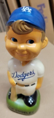 Vintage original Los Angeles Dodgers bobblehead ceramic clay unmarked smile 8" Cover