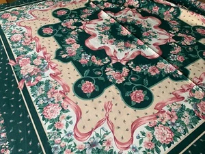 Quilting Fabric Panel Cotton 36” x 44” Flowers Table Cloth. 10 available - Picture 1 of 6