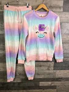 Chelsea Peers Womens Pyjamas Set Size Medium Pink Ombre Fleece Unicorn 3D Fluffy - Picture 1 of 11