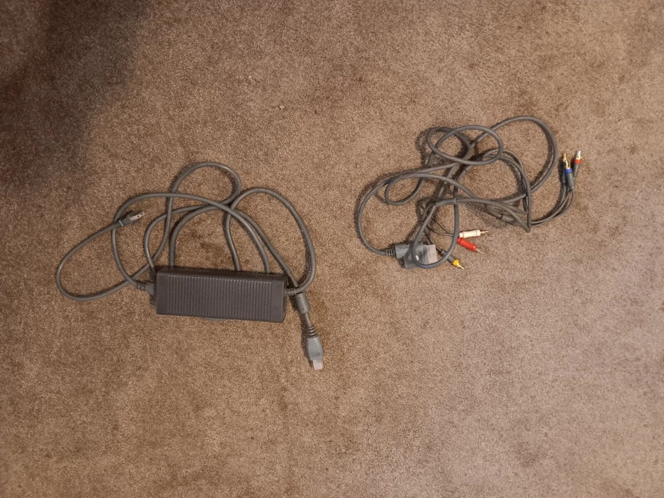 Xbox 360 Hd/av Cables And Power Supply - Image 1 of 1