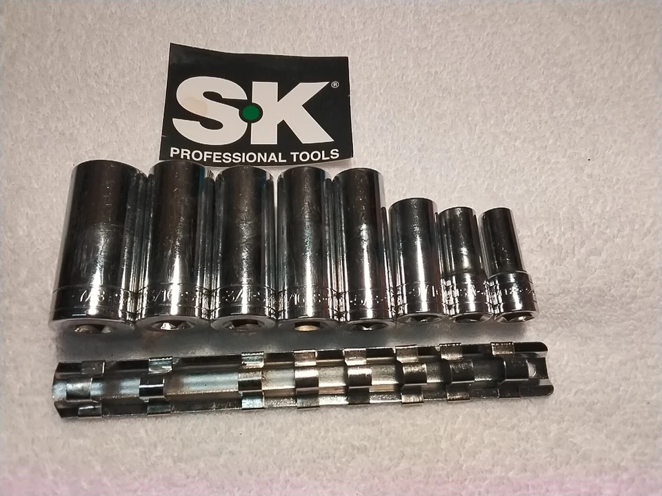 8PC  S-K  3/8" Drive  DEEP  SOCKET SET  SAE  - Image 1 of 4