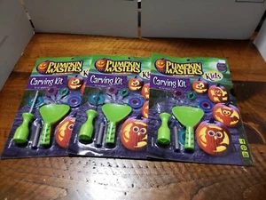 Pumpkin Masters Kids Pumpkin Carving Kit 15 Piece Each Green 3 Count - Picture 1 of 2