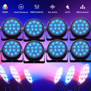 8x U`King 210W RGBW LED Stage Par Light DMX Strobe Disco Party Xmas Wash Lights - Picture 1 of 10