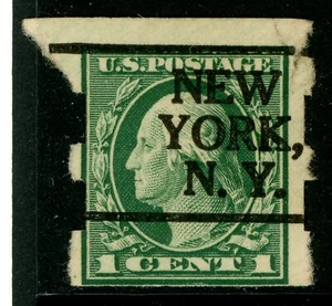 USA 1912 Washington 1¢ Green Schermack Type III Perfs SL Wmk Sc# 408 VFU N113 - Picture 1 of 6