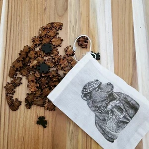 Bierbär Holzpuzzle: geätzt: ~ 9 Zoll: 161 Teile - Bild 1 von 5
