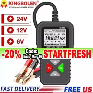 Car Battery Tester BM550 6V 12V 24V 100-2000 CCA 2Ah-220Ah Detect Analyzer Tool - Picture 1 of 19