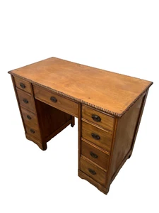 Vintage Artists Crafts Desk Organizer Nine Drawers compact Carved Cherry wood - Picture 1 of 11