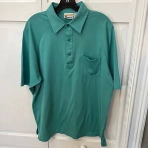 London Fog Golf Polo Vintage Men’s XLarge Green - Picture 1 of 4