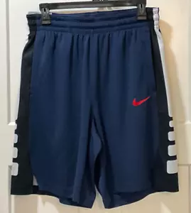 NIKE ELITE STRIPE DRI FIT BLU NERO PANTALONCINI BASKET UOMO TAGLIA MEDIUM NUOVI SENZA ETICHETTE’S - Foto 1 di 13