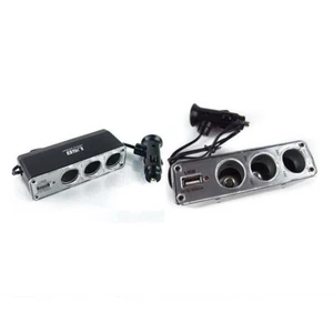 Car Cigarette Lighter Multi Socket 3Way+USB Port Charger Adapter DC 12V Witt _yi - Zdjęcie 1 z 7