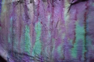 MULTI COLORS BATIK TYE DYE STRIPES 100% COTTON FABRIC 2.3 YARDS - Picture 1 of 2