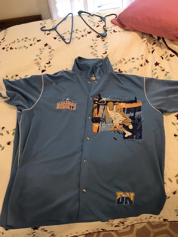 Denver Nuggets NBA Unique 5x warm up jacket Very Nice Cover