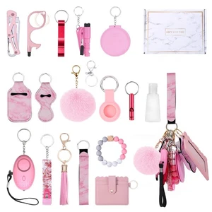 Verbessertes Sicherheits-Schlüsselanhänger-Set für Frauen, Armband Schlüsselanhänger mit persönlichem... - Bild 1 von 9