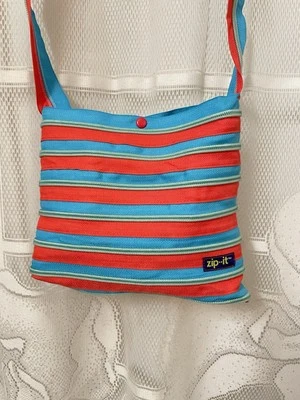 Cartera Bandolera Bolso de Hombro Cremallera Rojo Azul Retro Años 90 Y2K Cierre a Presión Foto 1 de 4